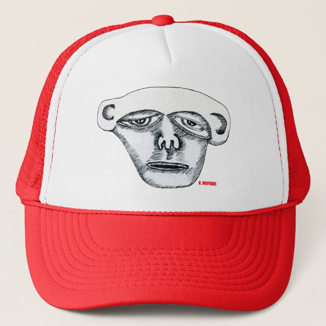 Monkey Head Trucker Hat (Front)