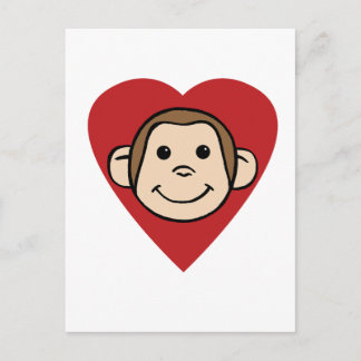 Monkey Heart Postcard