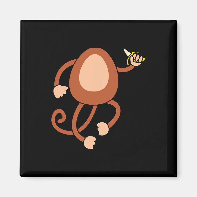 Monkey Holding Banana Costume Fun Easy Halloween G Magnet (Front)