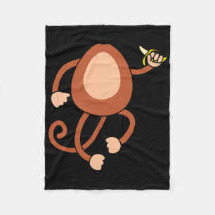 Monkey Holding Nana Costume Fun Easy Halloween Gif Fleece Blanket