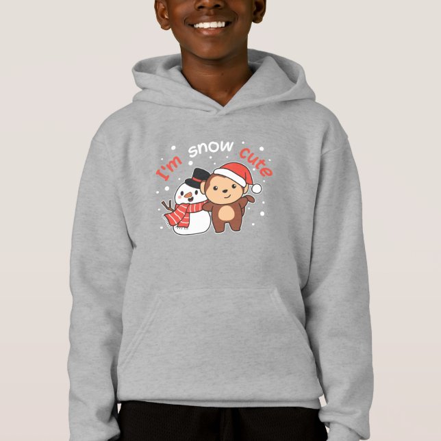 Monkey I Love You Snow Much Snowman Pun (Front)