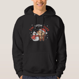 Monkey I Love You Snow Much Snowman Pun Hoodie