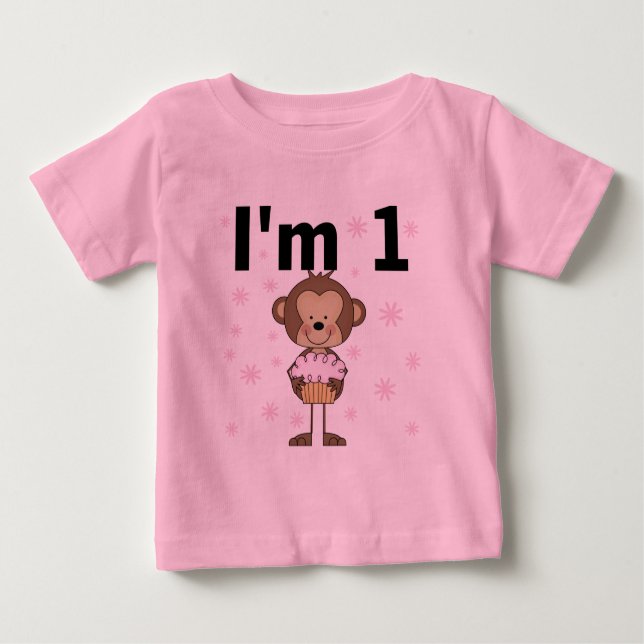 Monkey I'm 1 Birthday Tshirts and Gifts (Front)
