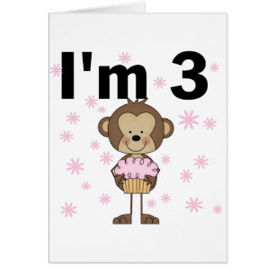 Monkey I'm 3 Birthday Tshirts and Gifts