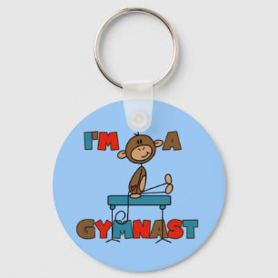 Monkey I'm a Gymnast Key Ring