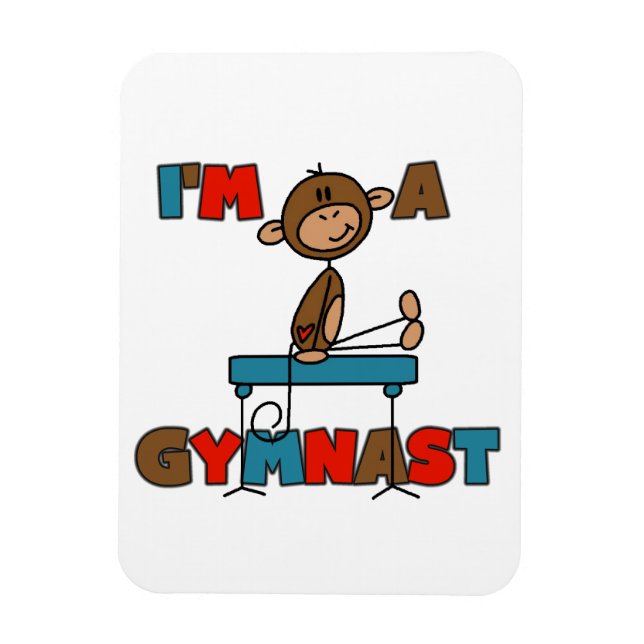Monkey I'm a Gymnast Magnet (Vertical)