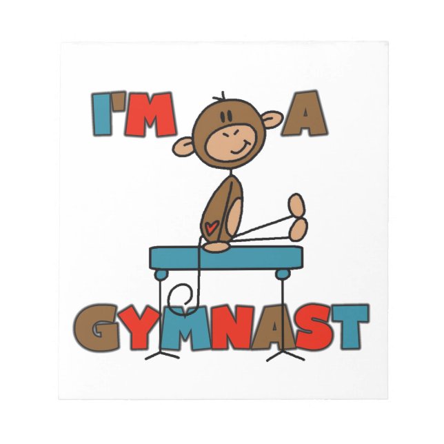 Monkey I'm a Gymnast Notepad (Front)