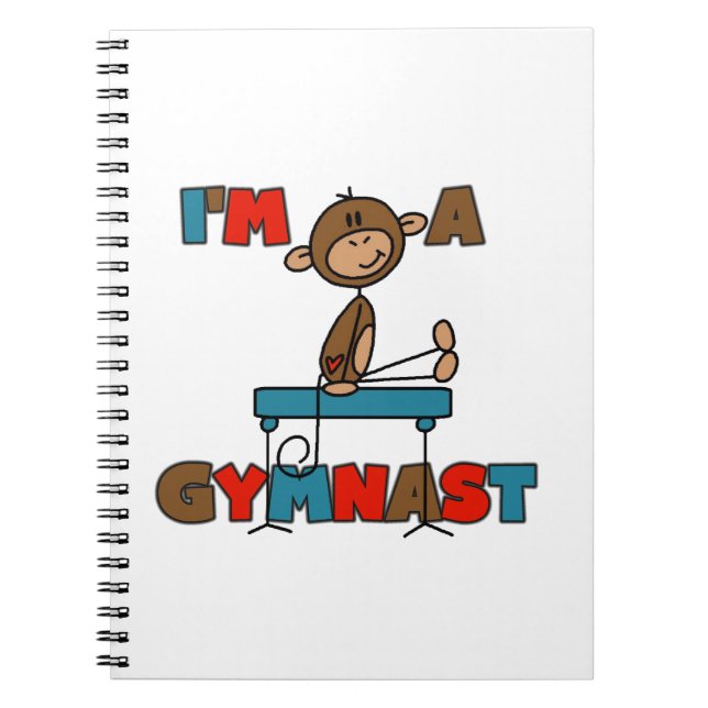 Monkey I'm a Gymnast Spiral Notebook (Front)