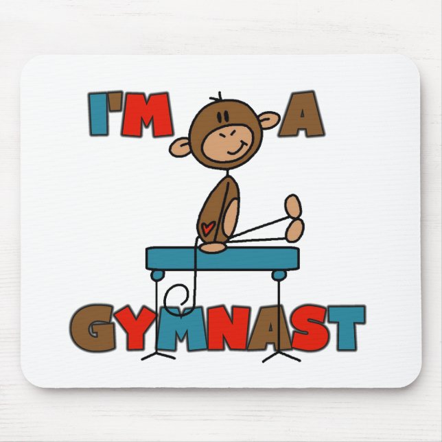 Monkey I'm a Gymnast T-shirts and Gifts Mouse Pad (Front)