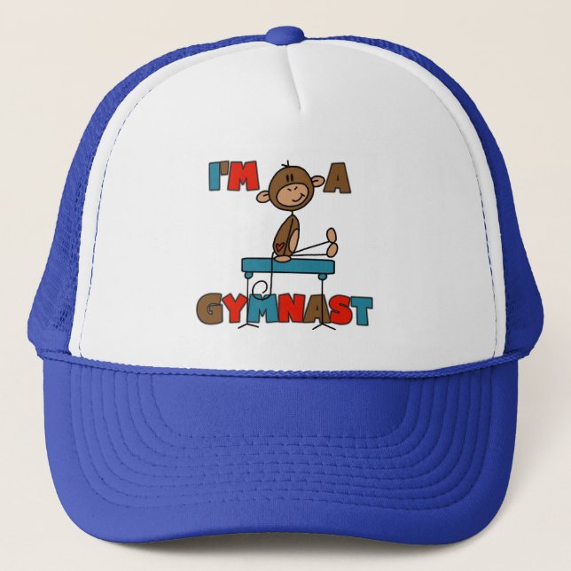 Monkey I'm a Gymnast Trucker Hat (Front)