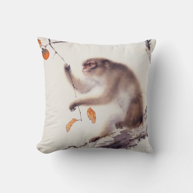 Monkey in a Persimmon Tree Cushion (Front)