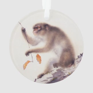 Monkey in a Persimmon Tree Ornament
