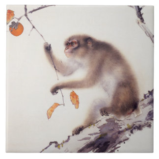 Monkey in a Persimmon Tree Tile
