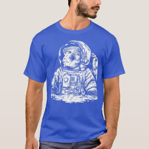 Monkey In A Space Suit Funny Astronaut  T-Shirt