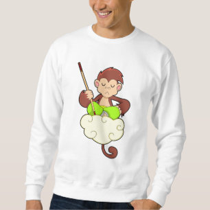 Monkey in Cross legged on Clouds Sweatshirt