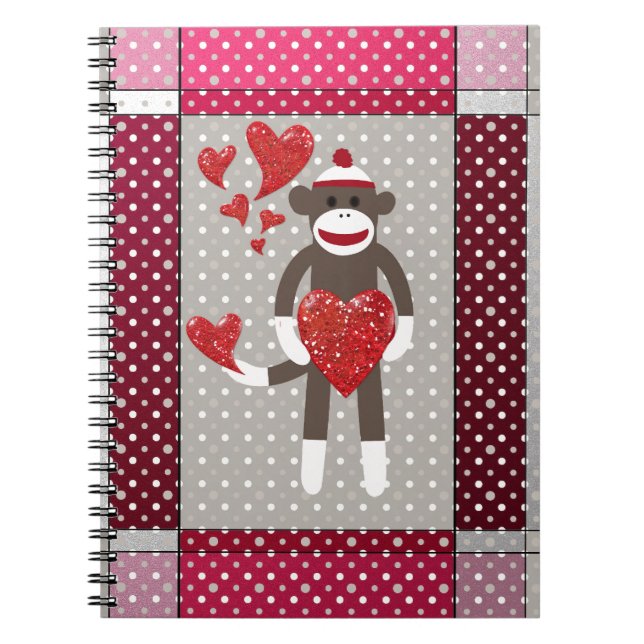 Monkey in love. spiral notebook (Front)