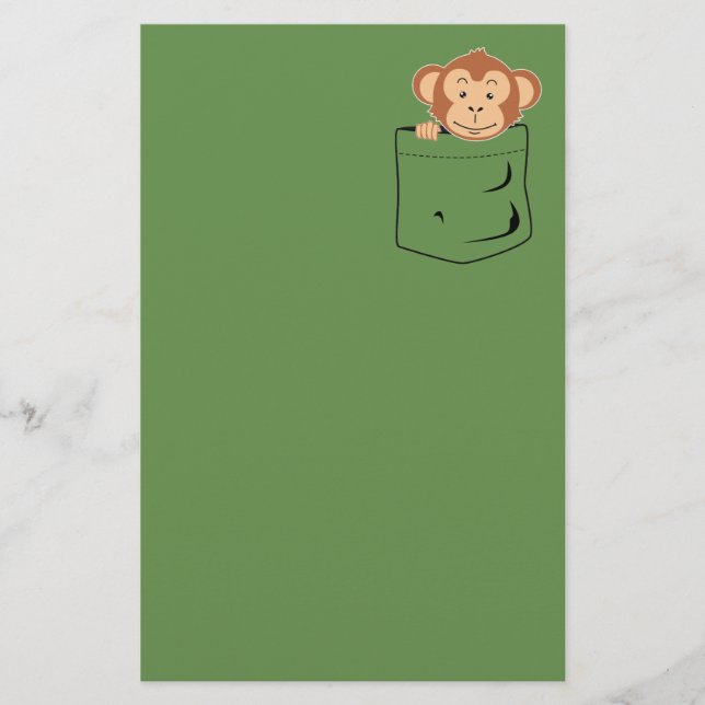 Monkey in pocket stationery (Front)