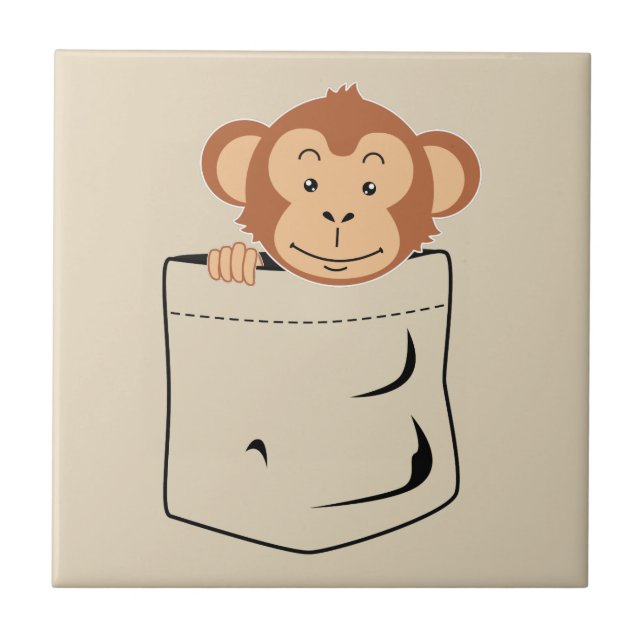 Monkey in pocket tile (Front)