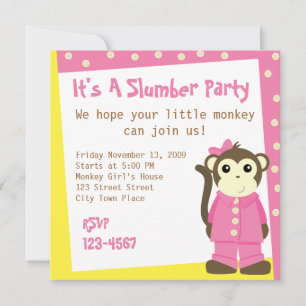 Monkey in Pyjamas Invitation