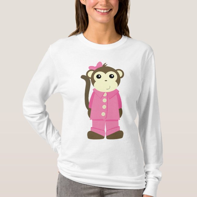 Monkey in Pyjamas T-Shirt (Front)
