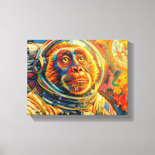 MONKEY IN SPACE 7 CANVAS PRINT