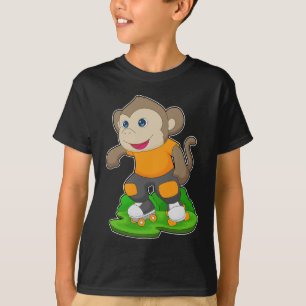 Monkey Inline skating Roller skates T-Shirt