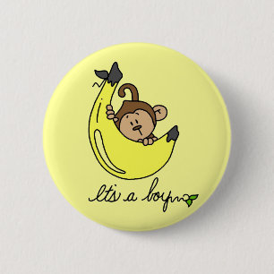 Monkey It's a Boy Tshirts and Gifts 6 Cm Round Badge