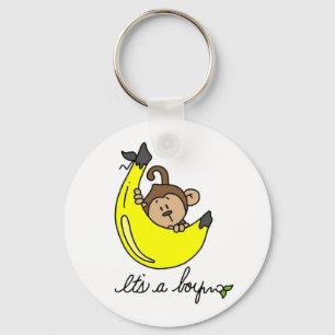 Monkey It's a Boy Tshirts and Gifts Key Ring