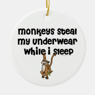 Monkey Joke Ceramic Tree Decoration