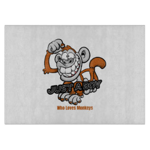 monkey  just a boy  cutting board