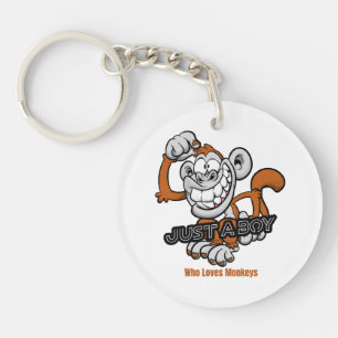 monkey  just a boy  key ring