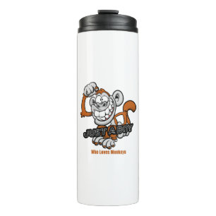 monkey  just a boy  thermal tumbler