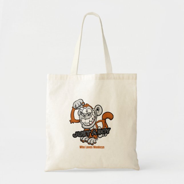 monkey  just a boy  tote bag (Front)