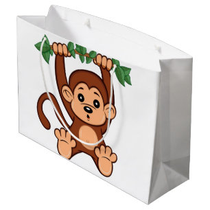 Monkey Just Hanging Around Large Gift Bag