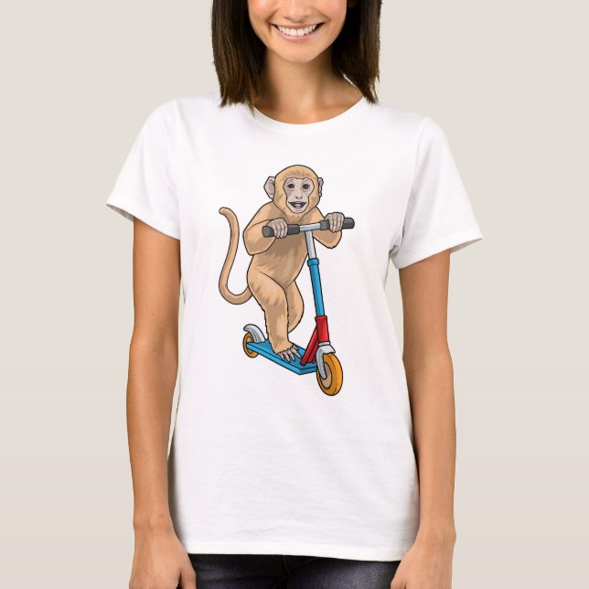 Monkey Kick Scooter T-Shirt (Front)
