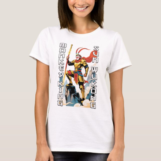 Monkey King Comic Women White T-Shirt (Front)