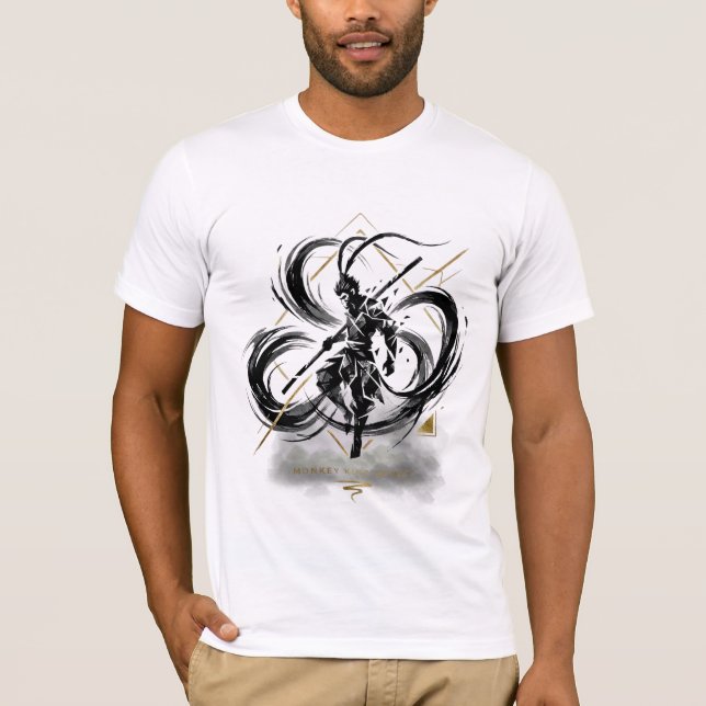 Monkey King Spirit Ink Storm T-Shirt (Front)