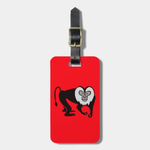 Monkey - Lion-tailed MACAQUE  - Wildlife - Red Luggage Tag