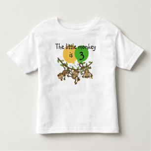 Monkey Little Swinge Customisable Birthday T-shirt