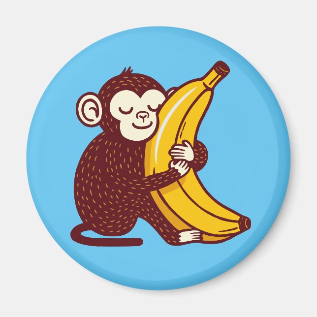 Monkey Love Banana Magnet (Front)