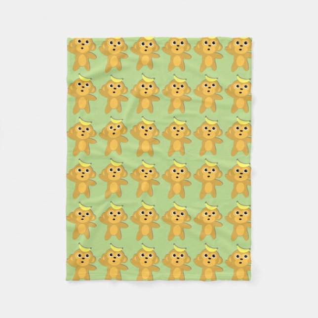 Monkey Love Fleece Blanket (Front)