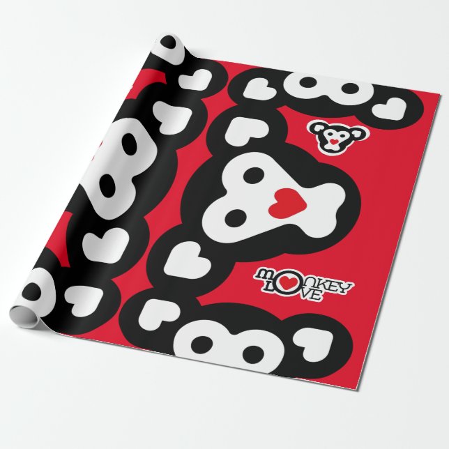 MONKEY LOVE SPECIAL by Masanser Wrapping Paper (Unrolled)