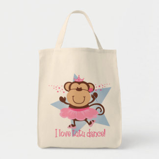 Monkey Love Tutu Dance Tote Bag