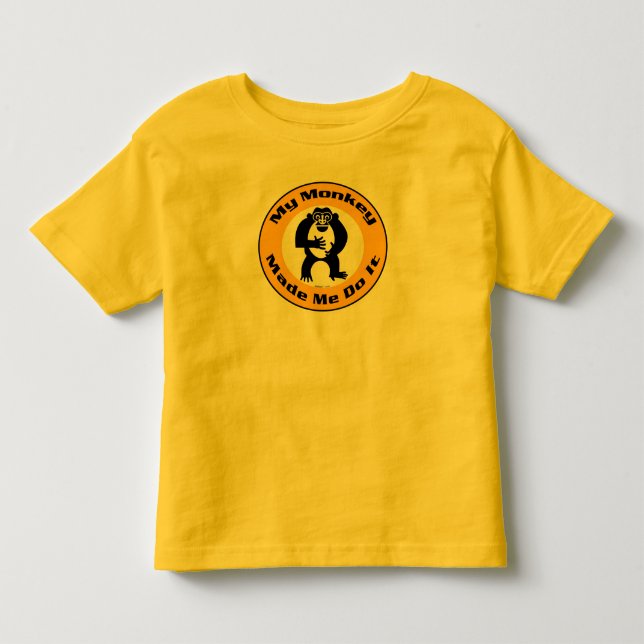 Monkey Made Me K Toddler T-Shirt (Front)