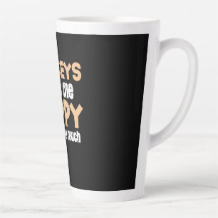Monkey Makes Me Happy Latte Mug
