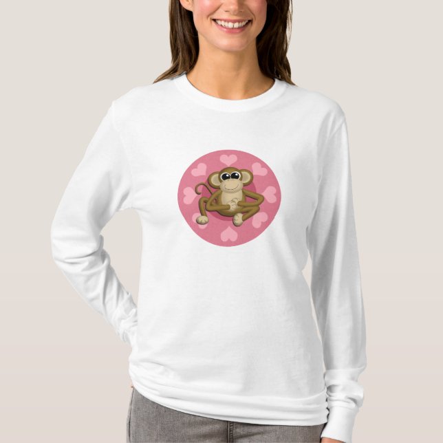Monkey Me Pink Love shirt (Front)