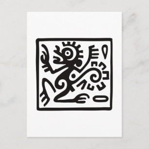 Monkey, Mexican hieroglyph(Maya) Postcard