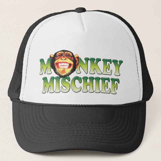 Monkey Mischief Trucker Hat (Front)
