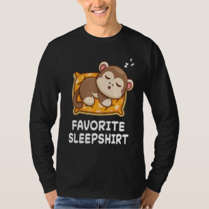 Monkey Monkeys Nap Sleeping Sleep Pajama Pajamas N T-Shirt