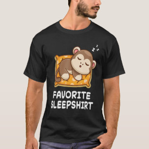 Monkey Monkeys Nap Sleeping Sleep Pajama Pyjamas N T-Shirt